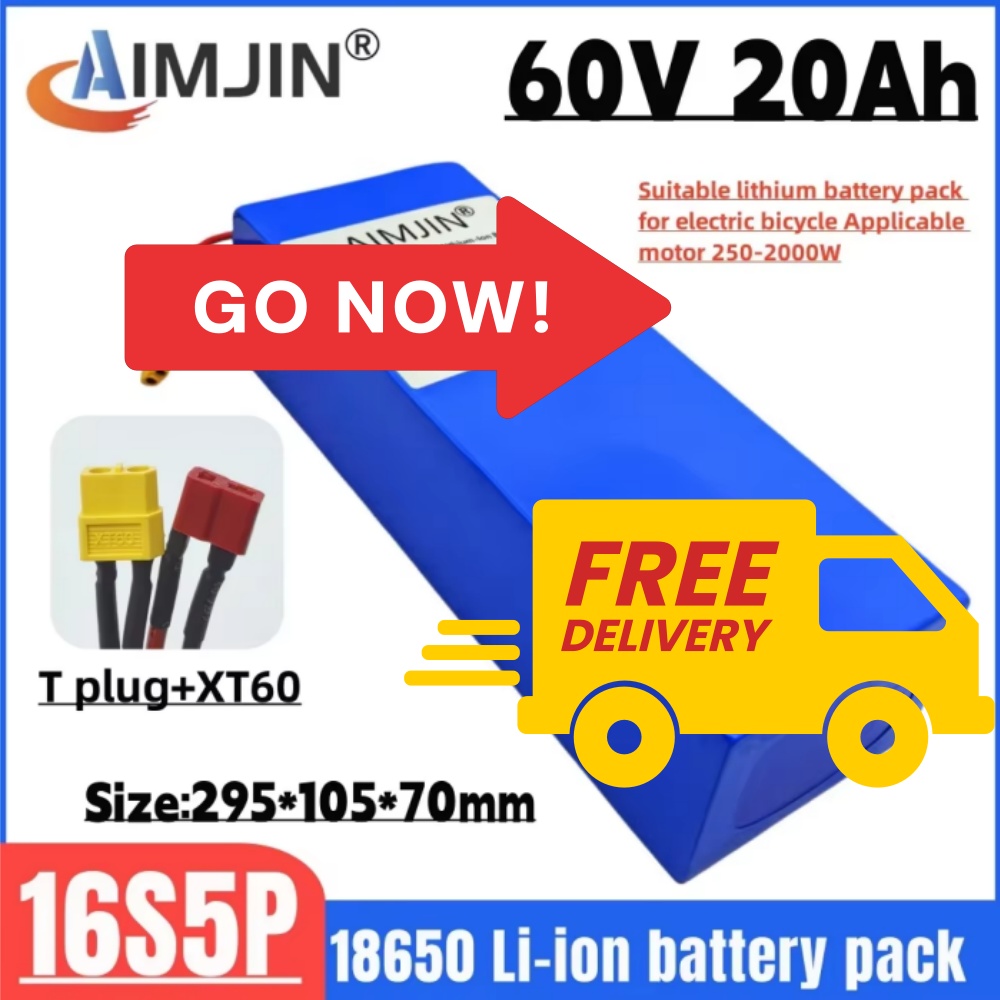 72V 40Ah Lifepo4 Battery Pack - 20000mAh 16S5P 60V Li-ion batterij met